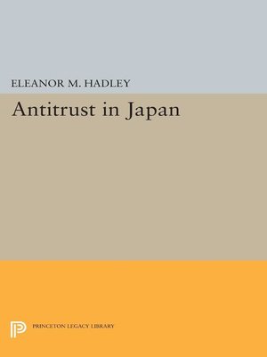 cover image of Antitrust in Japan
